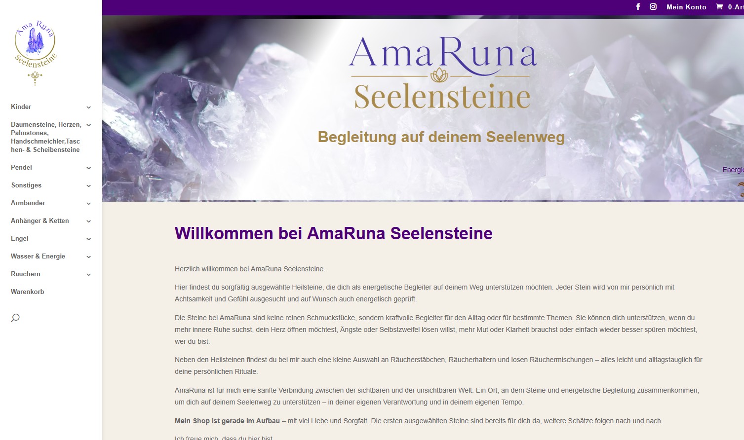 amaruna-seelesteine.de - Shop