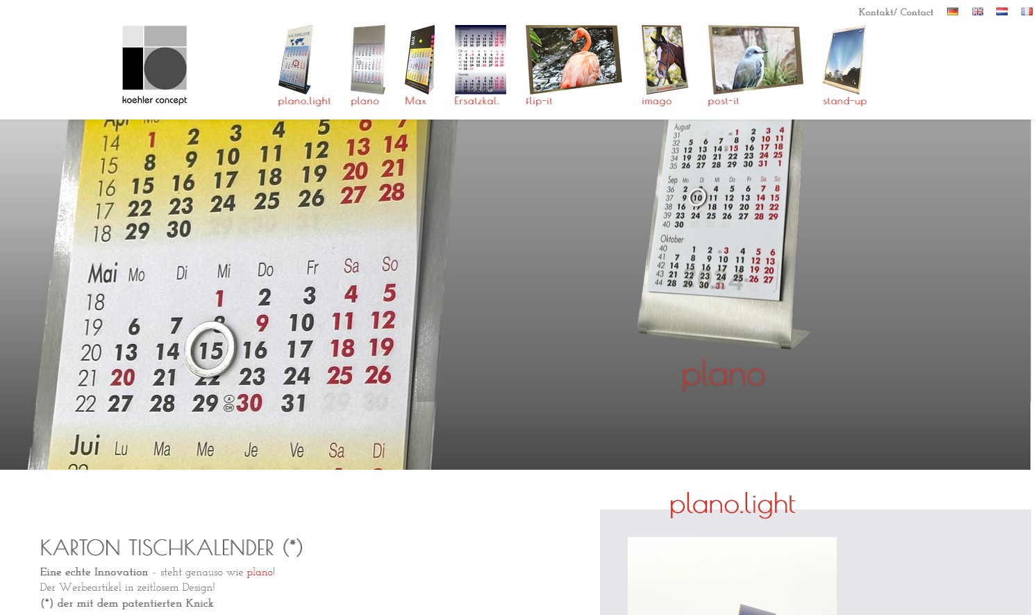 Plano Kalender von Koelerconcept